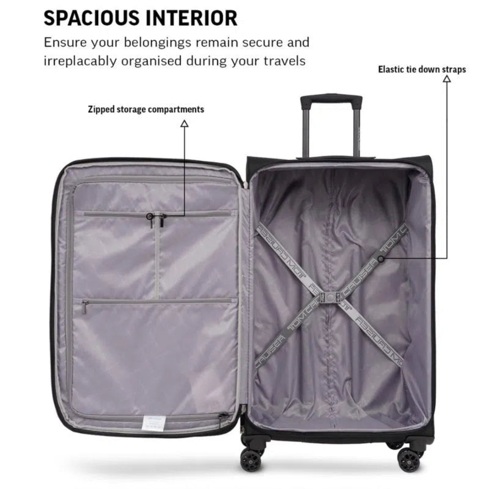 TOMCRUISER LEGACY SOFT LUGGAGE TROLLEY GREEN (20", 24", 28")