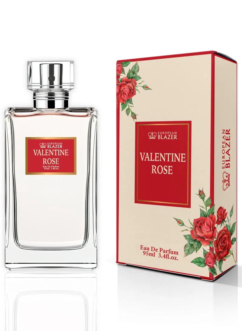 European Blazer Perfume for Women EDP 95ml | Valentine Rose Eau de Parfum – Romantic Floral Fragrance
