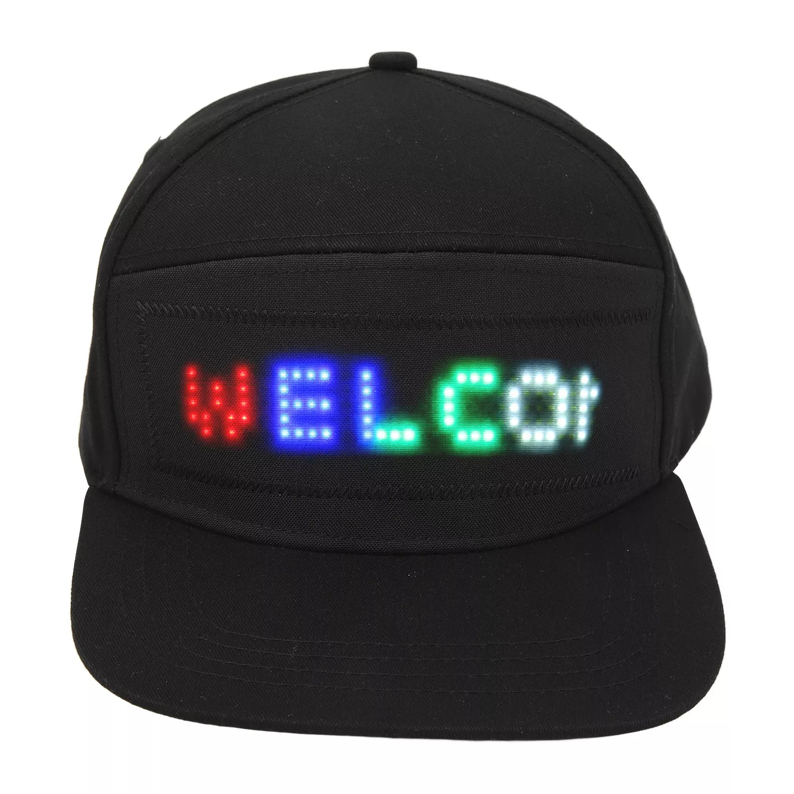 LED Cap Programmable APP Control Editable Colorful LED Hat For Outdoor Carnival