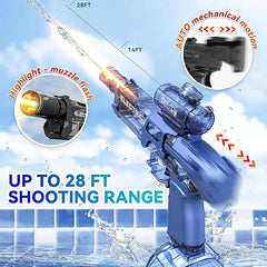Electric Water Gun for Kidz with Muzzle Flash,Ultimate Battle Blaster Water Pistol,28-32 FT, Powerful High Powered Automatic Squirt Gun Fully Auto Water Blaster,Toy Game for Adult&Kid
