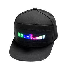 LED Cap Programmable APP Control Editable Colorful LED Hat For Outdoor Carnival