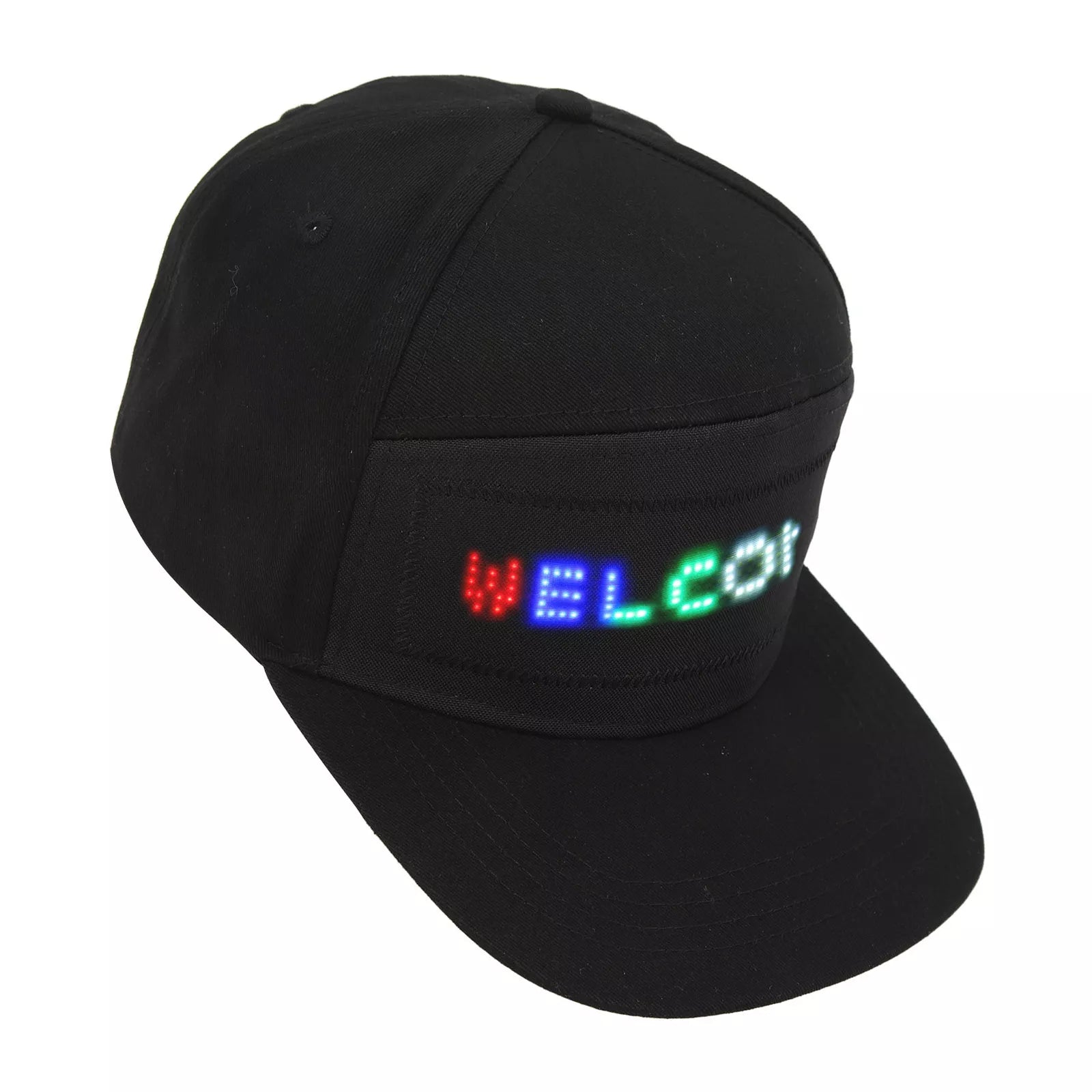 LED Cap Programmable APP Control Editable Colorful LED Hat For Outdoor Carnival
